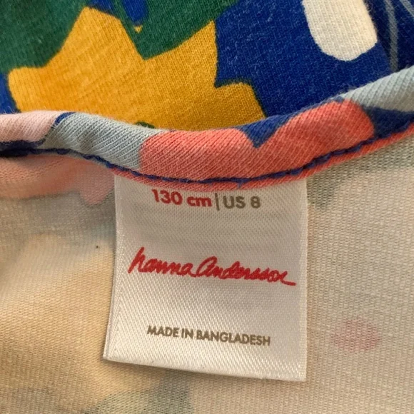 Hanna Andersson Skater Dress w/Pockets - Multicolor Floral - Size 130 - US Size - Picture 4 of 5